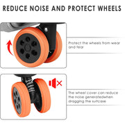 Luggage Wheel Covers 8  4 Pcs Luggage Wheel Covers For Suitcase Reduce Noise For Travel Luggage Suitcase Silicone Suitcase Wheels Cover For Protect Suitcase Wheels (8 Pcs  4 Pc Set) thumbnail 3