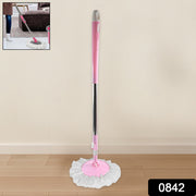0842 Home Cleaning - Stainless Steel 360 Degree Rotating Pole Microfiber Mop Rod Stick thumbnail 5