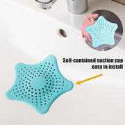 Aqua Blue Silicone Star Shaped Sink Filter Bathroom Hair Catcher Drain Strainers For Basin thumbnail 6