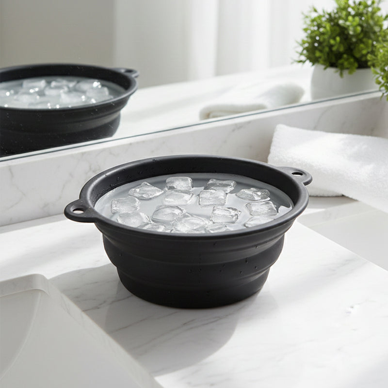 Portable Foldable Silicone Ice Bath Bowl (1 Pc)