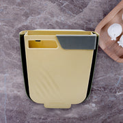 Hanging Trash Can For Kitchen Cabinet Door Small Collapsible Foldable Waste Bins Hanging Trash Holder For Bathroom Bedroom Office Car Portable thumbnail 2