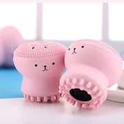 1671 Facial Cleansing Brushes Cute Octopus Shape Silicone Face Scrubber Massager Skincare Tool (1pc) thumbnail 2