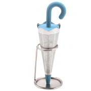 Reusable Cute Umbrella Tea Strainer With Tray  Stand (1 Pc) thumbnail 5