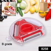 82583 In 1 Multi Function Three Use Rotary Hanging Round Planer Peeler And Cutter Vegetable Slicer Kitchen Tools Kitchen Gadgets (B Grade) thumbnail 7