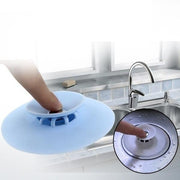 1163 Creative 2-in-1 Silicone Sewer Sink Sealer Cover Drainer (Multicolour) thumbnail 3
