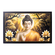 Decorative Lord Buddha Wall Painting With Wooden Frame Mix Design 45x30 Cm Approx (1 Pc) thumbnail 1