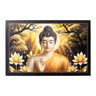 Decorative Lord Buddha Wall Painting With Wooden Frame Mix Design 45x30 Cm Approx (1 Pc)