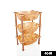 4646 Multipurpose Plastic Storage Rack Organiser - 3 Pcs thumbnail 5