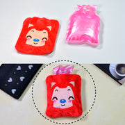 6523 Pink Cat Small Hot Water Bag With Cover For Pain Relief Neck Shoulder Pain And Hand Feet Warmer Menstrual Cramps. thumbnail 5