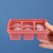 4750 6 Cavity Silicone Ice Tray Used In All Kinds Of Places Like Household Kitchens For Making Ice From Water And Various Things And All. thumbnail 2