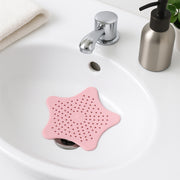 Baby Pink Silicone Star Shaped Sink Filter Bathroom Hair Catcher Drain Strainers For Basin thumbnail 2