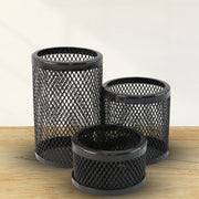 Khyati Trio Metal Mesh Pen Stand  3-in-1 Round Desk Organizer Set thumbnail 3
