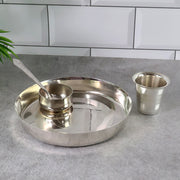 Stainless Steel Pooja Thali - (Set) thumbnail 4
