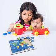 Educational Wooden World Map Puzzle For Kids - (1 Set) thumbnail 3