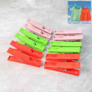 Durable Cloth Clips Set Of 12  Strong Grip Plastic Laundry Pegs With Stainless Steel Spring thumbnail 1