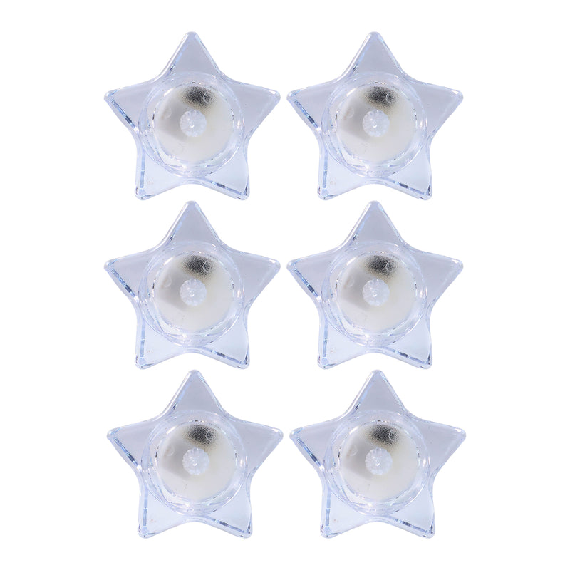 Flameless Star-shaped Led Candles (6 Pc  Set)