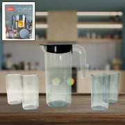 Apex Crystal Premium Jug With Lid  4 Pcs Glass (1500 Ml  300 Ml Approx  5 Pcs Set) thumbnail 1