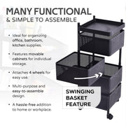 Metal Square High Quality Kitchen Trolley With Wheels (4 Layer  1 Pc) thumbnail 5
