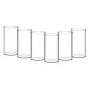 2343 Heavy Unbreakable Stylish Plastic Clear Look Fully Transparent Glasses Set 330ml (6pcs) thumbnail 6