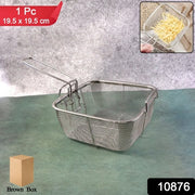 Stainless Steel Deep Fryer Basket With Long Handle (1 Pc) thumbnail 7