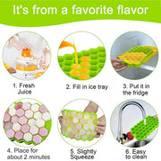 7161 Flexible Silicone Honeycomb Design 37 Cavity Ice Cube Moulds Trays Small Cubes For Whiskey Tray For Fridge (Multicolor) thumbnail 4