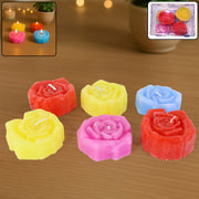 Rose Shaped Wax Candle Set (6 Pc) thumbnail 2