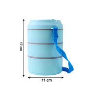 3 Layer Insulated Lunch Box Set With Handle  Strap - (Set) thumbnail 2