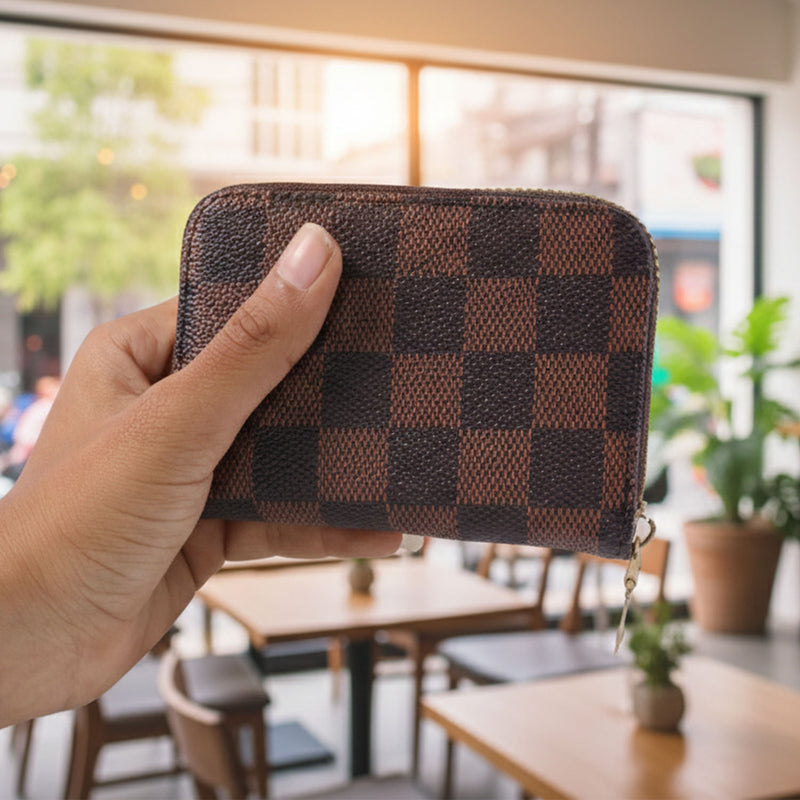 Zip Card Holder Wallet  Multi Card Organizer Case (1 Pc)