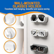 17823 Wall Mount Sunglass Organizer Simple Space Saving Glasses Storage Box Eyewear Stand Holder For Showcase Bedroom Apartment With 2 Pc Double Sided Adhesive Sticker (2 Pcs Set) thumbnail 5