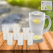 Apex Unbreakable Lemon Jug Set With 6 Glasses  1200ml Jug + 300ml Glasses Approx thumbnail 1