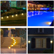 9412 Solar Decorative Lights Waterproof Durable Garden Atmosphere Lights Stair Lights Railing Lights Step Steps Lights For Outdoor Patio Courtyard Stair Step Fence Patio Stairsyard Garden Pathway ( 4 Pc Set) thumbnail 4