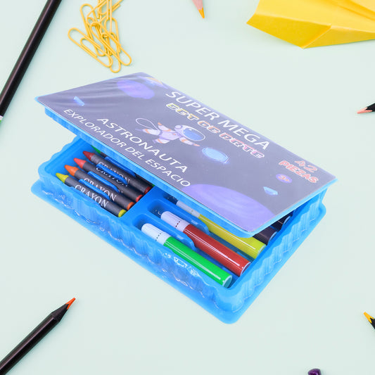 42-piece Complete Kids Art  Craft Stationery Set