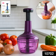 Supermom Manual Push Vegetable Chopper 650 Ml - (1 Pc) thumbnail 6
