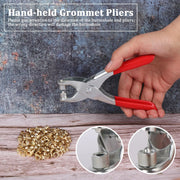 1593 Grommet Setting Tool With 25 Pcs Gold Eyelets Grommets Steel Hole Punch Setter Kit For Leather Canvas All Fabrics Men And Women Clothes Shoes Belts Bags Crafts thumbnail 5