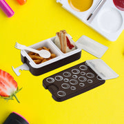 5330 Airtight Lunch Box 2 Compartment Lunch Box Leak Proof Food Grade Material Lunch Box Modern Appearance  Compact Lunch Box With Spoon thumbnail 4