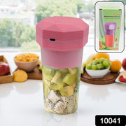 Portable Multifunctional Electric Juicer Cup Usb Juice Maker 6 Blade (350 Ml) thumbnail 6