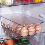 Plastic 18 Cavity Egg Storage Box Or Egg Trays For Refrigerator With Lid  Handles High Quality Rectangular Egg Tray Box For 18 Egg (1 Pc) thumbnail 5