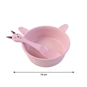 Premium Kids Feeding Bowl With Cute Spoon (1 Set 240ml) thumbnail 4