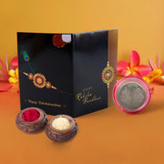 Raksha Bandhan Gift Set  Roli Chawal With Greeting Card  Silver-coated Coin thumbnail 1