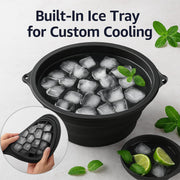 Portable Foldable Silicone Ice Bath Bowl (1 Pc) thumbnail 5