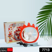 7713  Mini Desktop Fan Rechargeable Table Fan Handheld Fan Usb Fan Desk Fan Cooling Fan For Home  Office  Car  Multi Use Fan (Battery Not Include) thumbnail 5