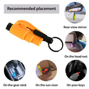 8761 2 In 1 Emergency Safety Cutter With Key Chain Small Portable Handy Emergency Safely Glass Breaking  Seat Belt Cutting Keychain Tool thumbnail 3