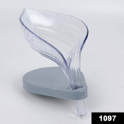 1097 Leaf Shape Soap Box Self Draining Bathroom Soap Holder thumbnail 5
