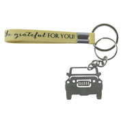 Stylish Dual-keyring Metal Car Keychain Set (1 Set) thumbnail 3