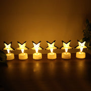 Decorative Star Shaped Flameless Led Candles (12 Pc) thumbnail 5