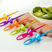 2046 Dancing Doll Fruit Fork Cutlery Set With Stand Set Of 6. thumbnail 5