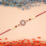 Designer Turtle Rakhi With Beaded Red Thread thumbnail 3