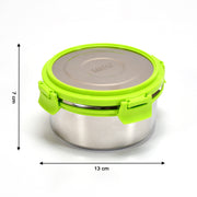 8139 Ganesh Solo Round 400 Stainless Steel Leak Proof Airtight Lunch Pack For Office  School Use thumbnail 3