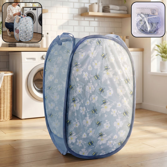 Foldable Mesh Laundry Bag Hamper (1 Pc 36x36x56 Cm)