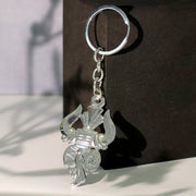 Trishul Damru Shiv Symbol Silver Keychain (1 Pc) thumbnail 5
